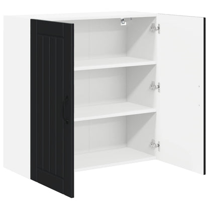 vidaXL Wall Cabinet LUCCA Black 80 x 31 x 80 cm Engineered Wood
