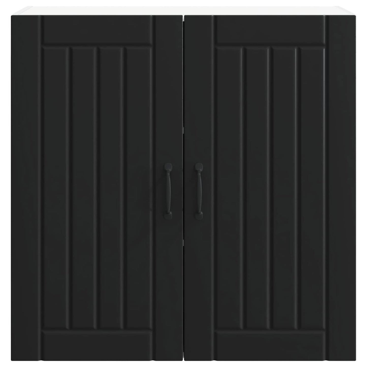vidaXL Wall Cabinet LUCCA Black 80 x 31 x 80 cm Engineered Wood