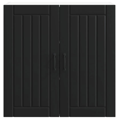 vidaXL Wall Cabinet LUCCA Black 80 x 31 x 80 cm Engineered Wood