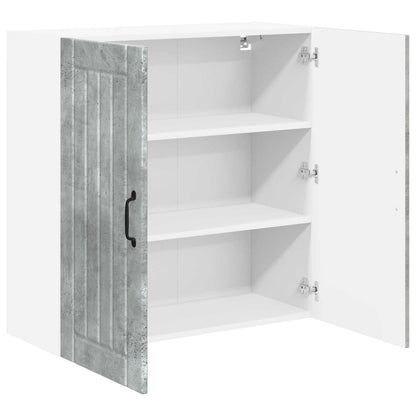 vidaXL Wall Cabinet LUCCA Concrete Grey 80 x 31 x 80 cm