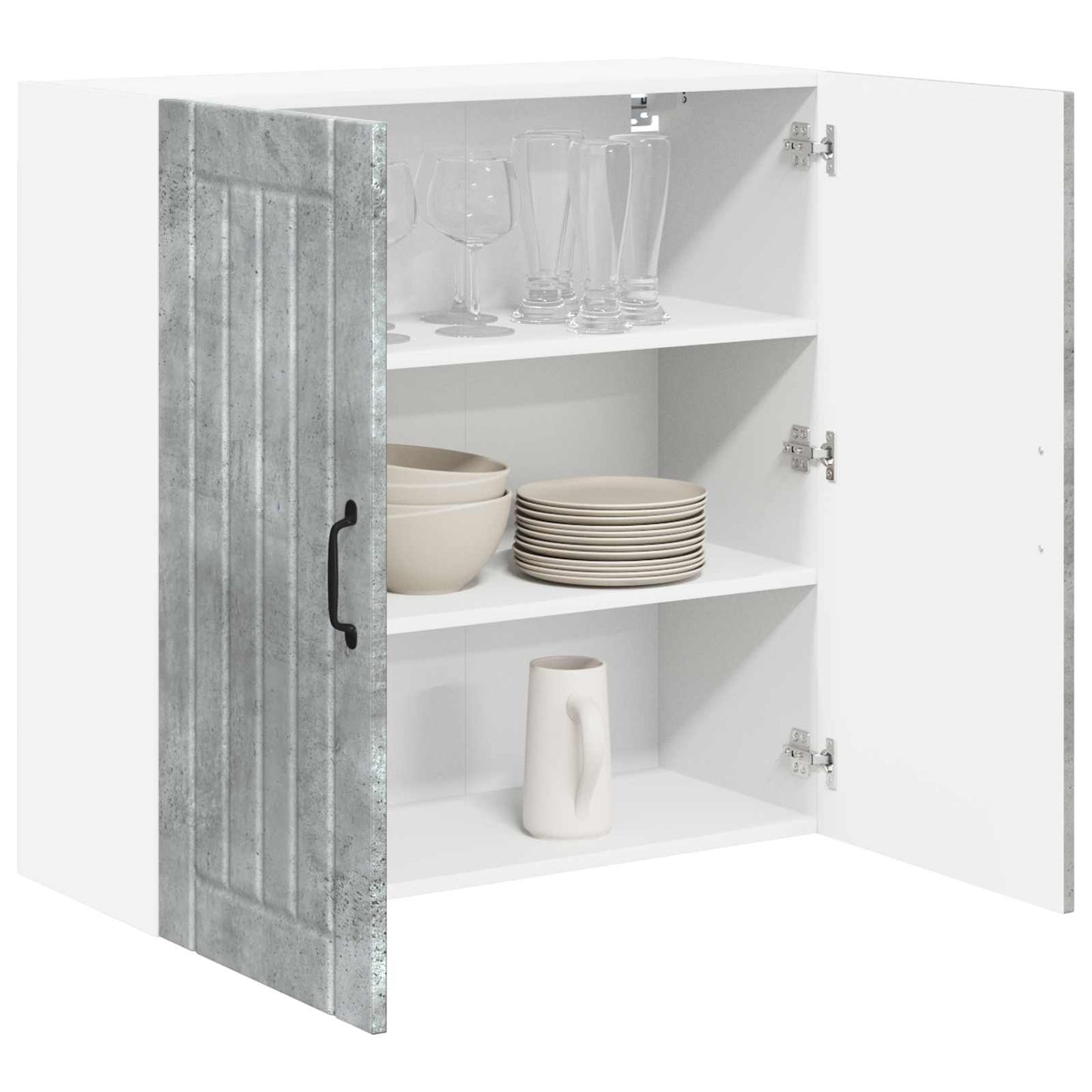 vidaXL Wall Cabinet LUCCA Concrete Grey 80 x 31 x 80 cm
