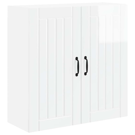 vidaXL Wall Cabinet LUCCA High Gloss White 80 x 31 x 80 cm