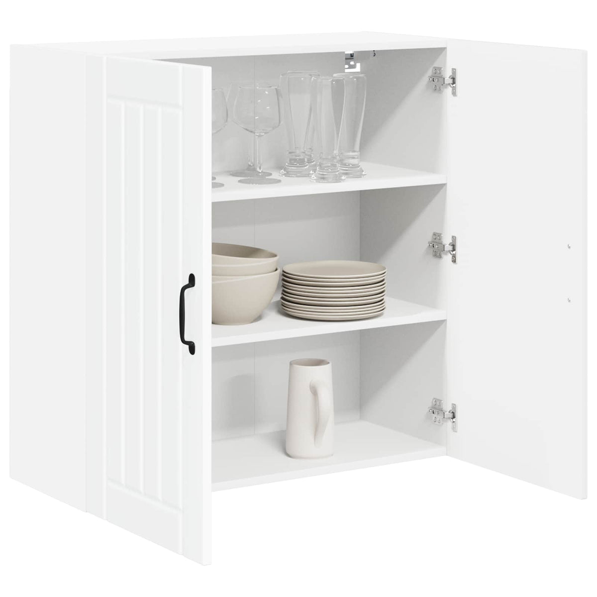 vidaXL Wall Cabinet LUCCA High Gloss White 80 x 31 x 80 cm