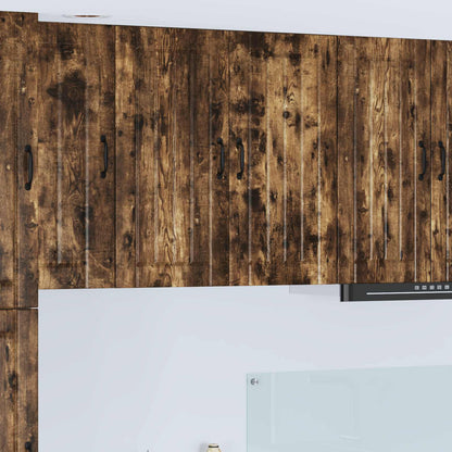 vidaXL Wall Cabinet LUCCA Smoked Oak 80 x 31 x 80 cm Engineered Wood