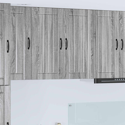 vidaXL Wall Cabinet LUCCA Grey Sonoma 80 x 31 x 80 cm Engineered Wood