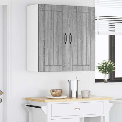 vidaXL Wall Cabinet LUCCA Grey Sonoma 80 x 31 x 80 cm Engineered Wood