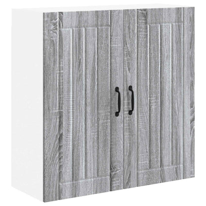 vidaXL Wall Cabinet LUCCA Grey Sonoma 80 x 31 x 80 cm Engineered Wood