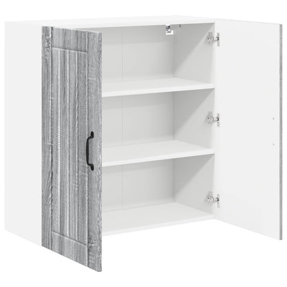 vidaXL Wall Cabinet LUCCA Grey Sonoma 80 x 31 x 80 cm Engineered Wood