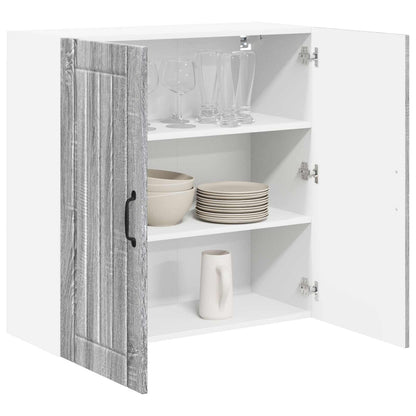 vidaXL Wall Cabinet LUCCA Grey Sonoma 80 x 31 x 80 cm Engineered Wood