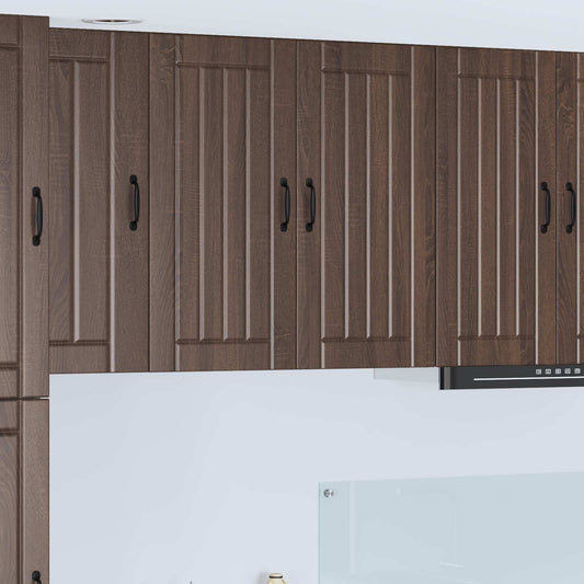 vidaXL Wall Cabinet LUCCA Brown Oak 80 x 31 x 80 cm Engineered Wood