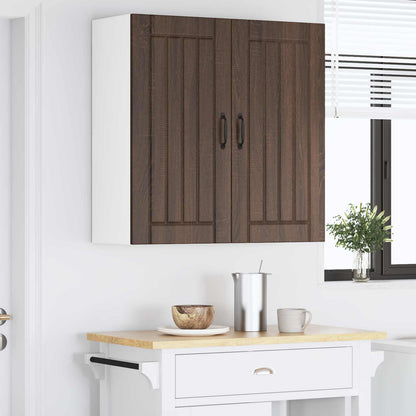 vidaXL Wall Cabinet LUCCA Brown Oak 80 x 31 x 80 cm Engineered Wood