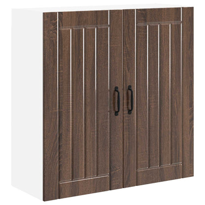 vidaXL Wall Cabinet LUCCA Brown Oak 80 x 31 x 80 cm Engineered Wood