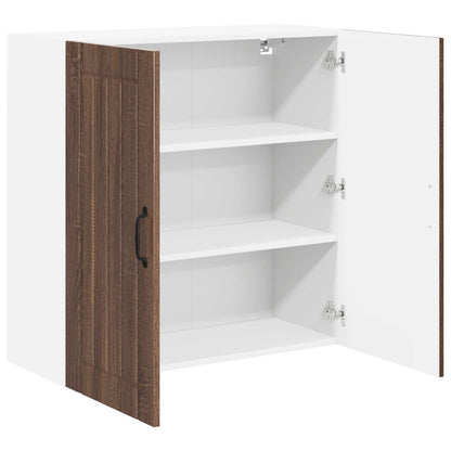 vidaXL Wall Cabinet LUCCA Brown Oak 80 x 31 x 80 cm Engineered Wood