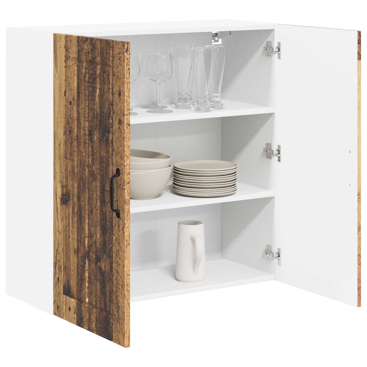vidaXL Wall Cabinet LUCCA Old Wood 80 x 31 x 80 cm Engineered Wood