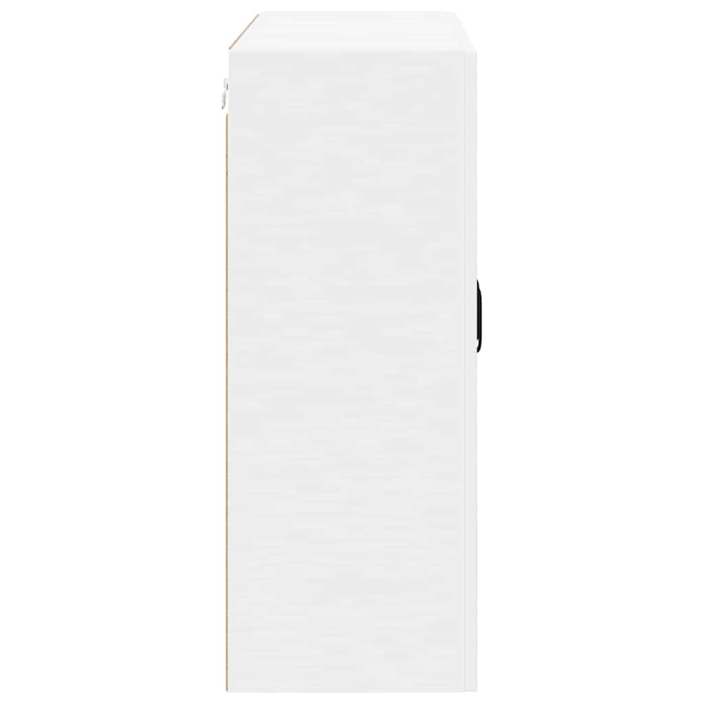 vidaXL Wall Glass Cabinet LUCCA White 80 x 31 x 80 cm Engineered Wood