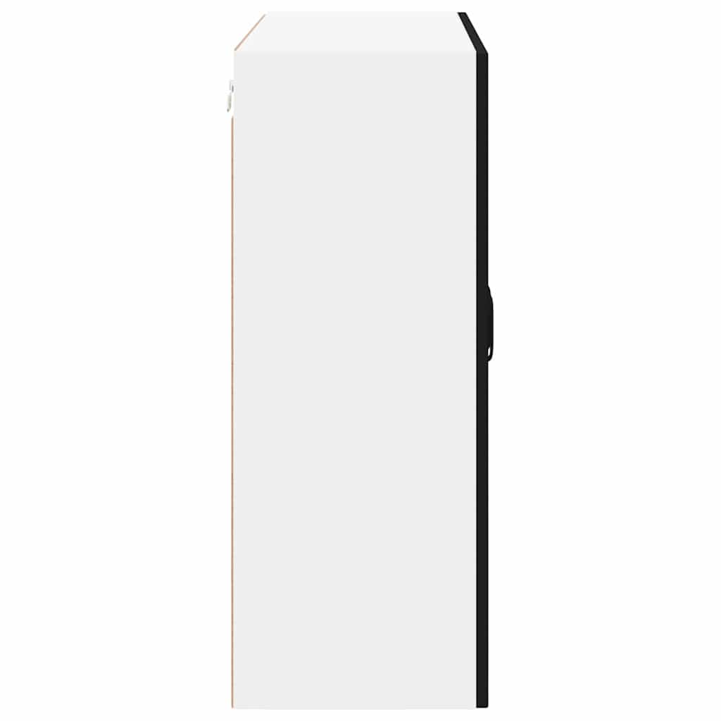 vidaXL Wall Glass Cabinet LUCCA Black 80 x 31 x 80 cm Engineered Wood