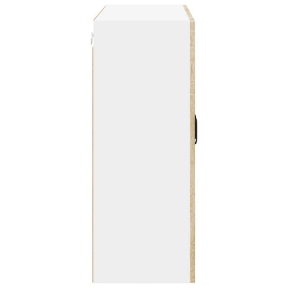 vidaXL Wall Glass Cabinet LUCCA Sonoma Oak 80 x 31 x 80 cm