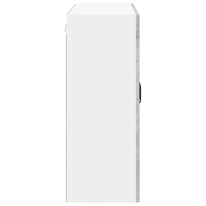 vidaXL Wall Glass Cabinet LUCCA Concrete Grey 80 x 31 x 80 cm
