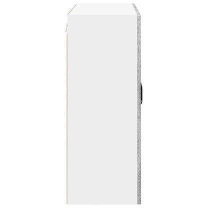vidaXL Wall Glass Cabinet LUCCA Grey Sonoma 80 x 31 x 80 cm