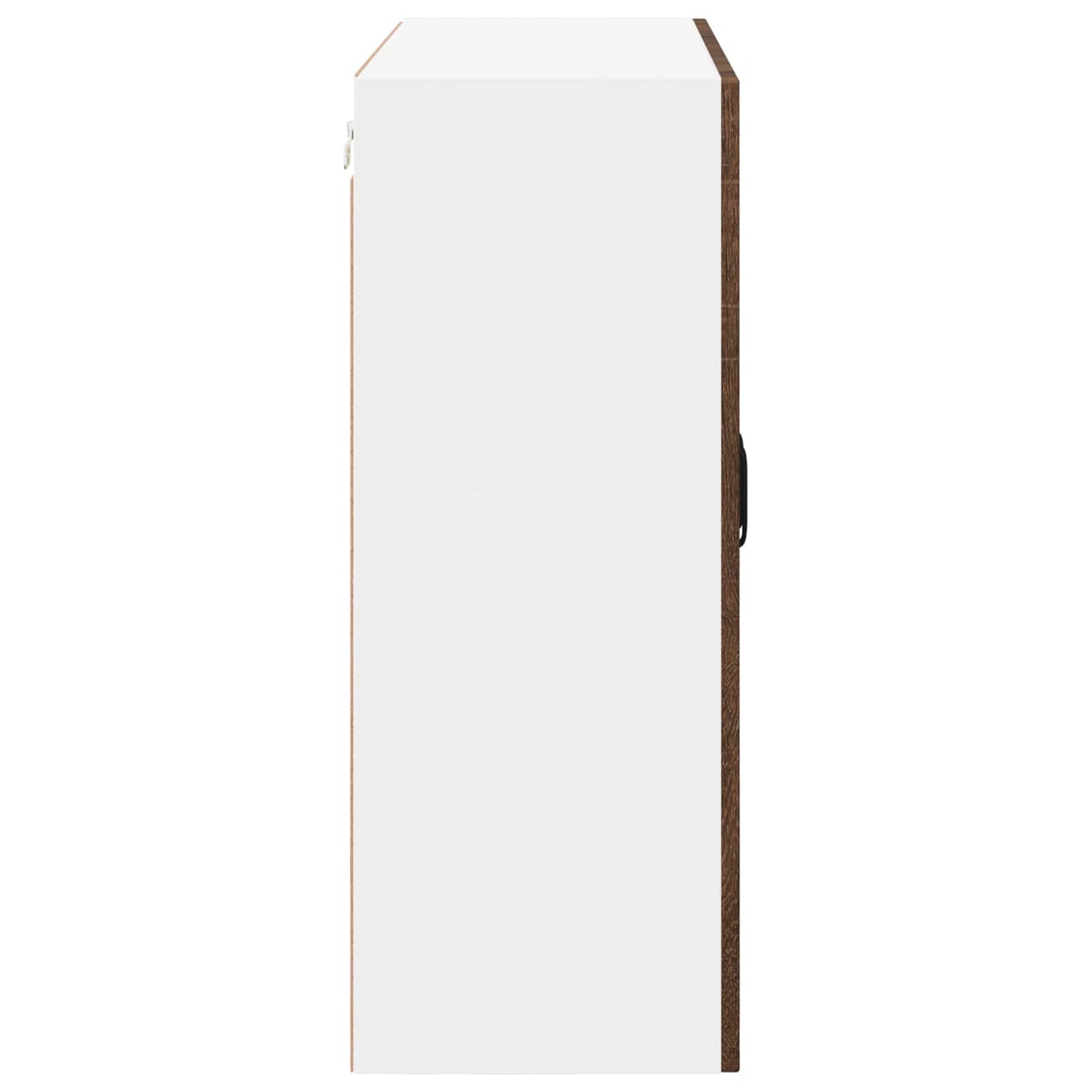 vidaXL Wall Glass Cabinet LUCCA Brown Oak 80 x 31 x 80 cm