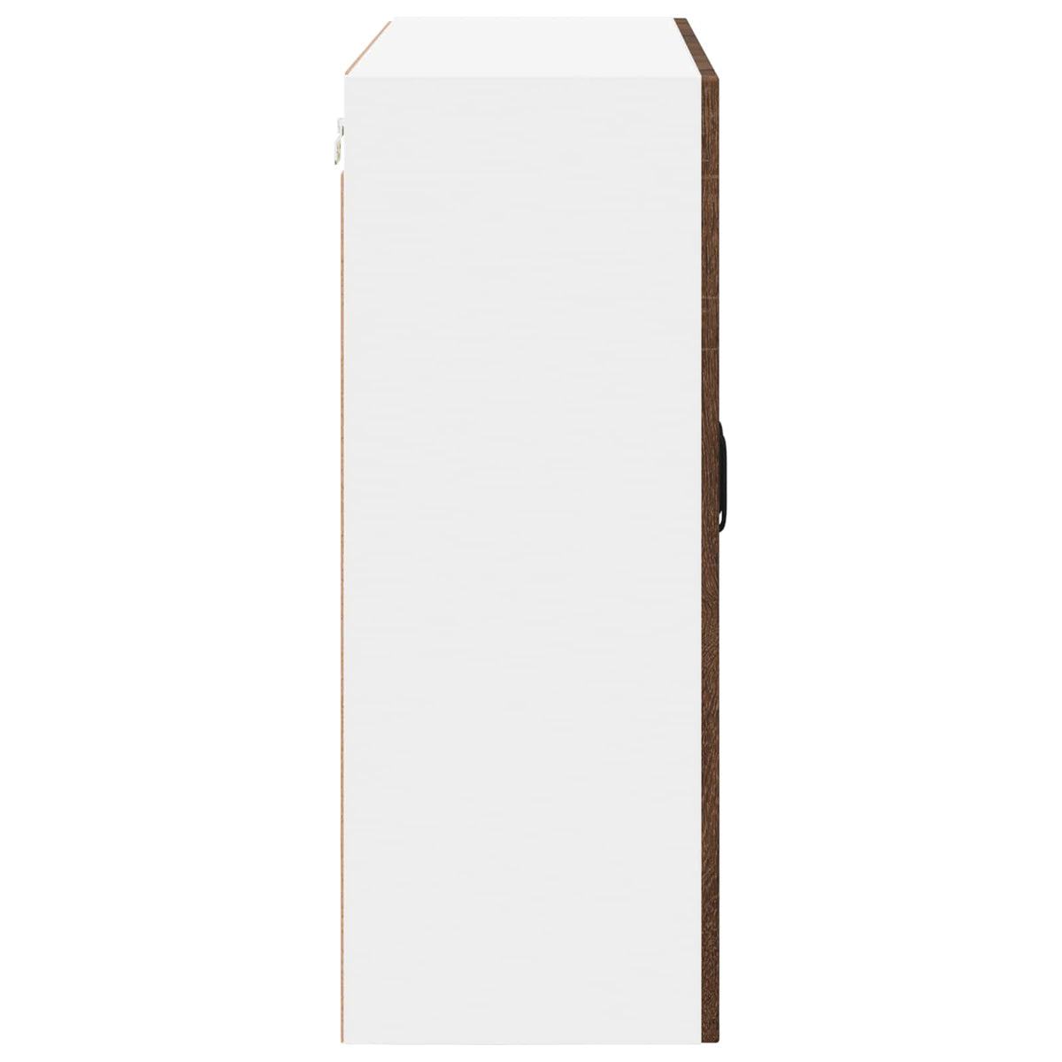 vidaXL Wall Glass Cabinet LUCCA Brown Oak 80 x 31 x 80 cm