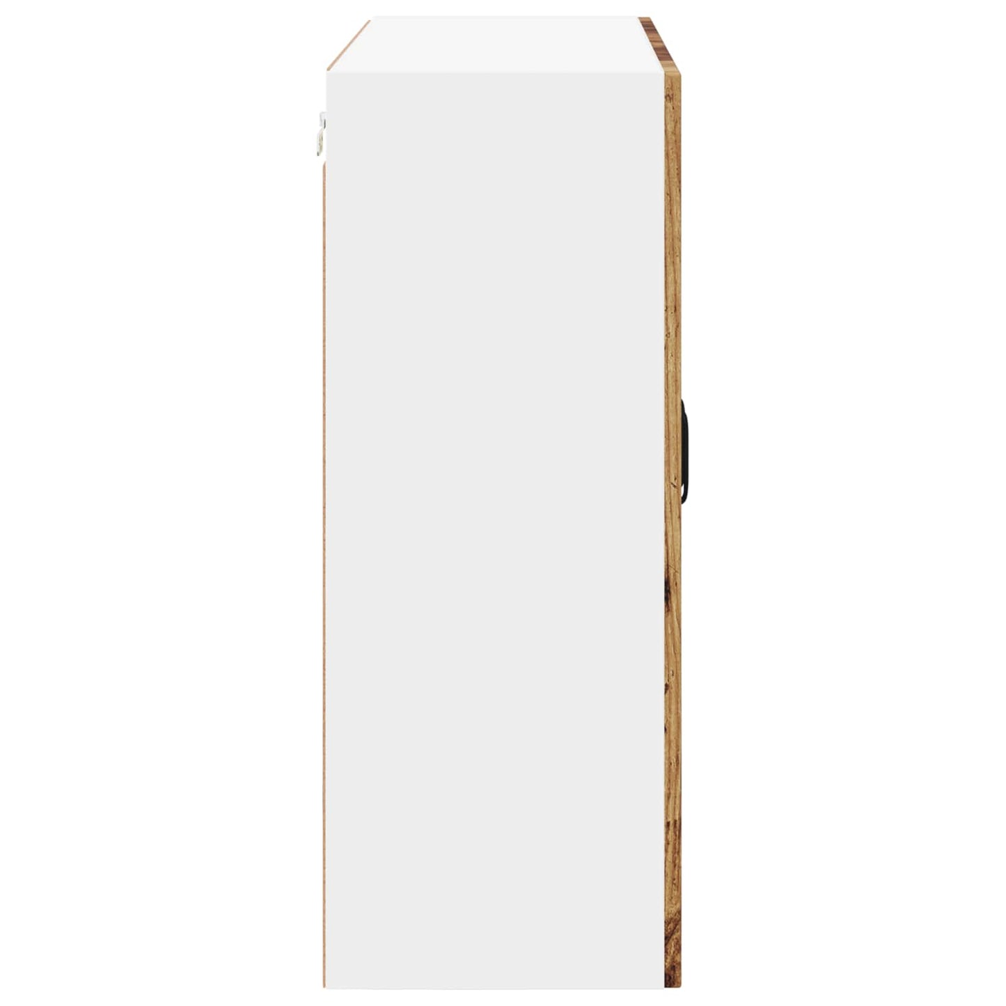 vidaXL Wall Glass Cabinet LUCCA Old Wood 80 x 31 x 80 cm