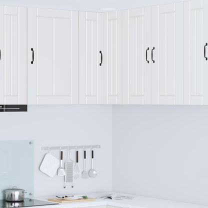 vidaXL Wall Corner Cabinet LUCCA White 57 x 57 x 80 cm Engineered Wood