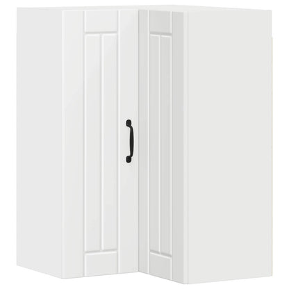 vidaXL Wall Corner Cabinet LUCCA White 57 x 57 x 80 cm Engineered Wood