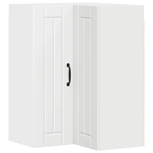 vidaXL Wall Corner Cabinet LUCCA White 57 x 57 x 80 cm Engineered Wood
