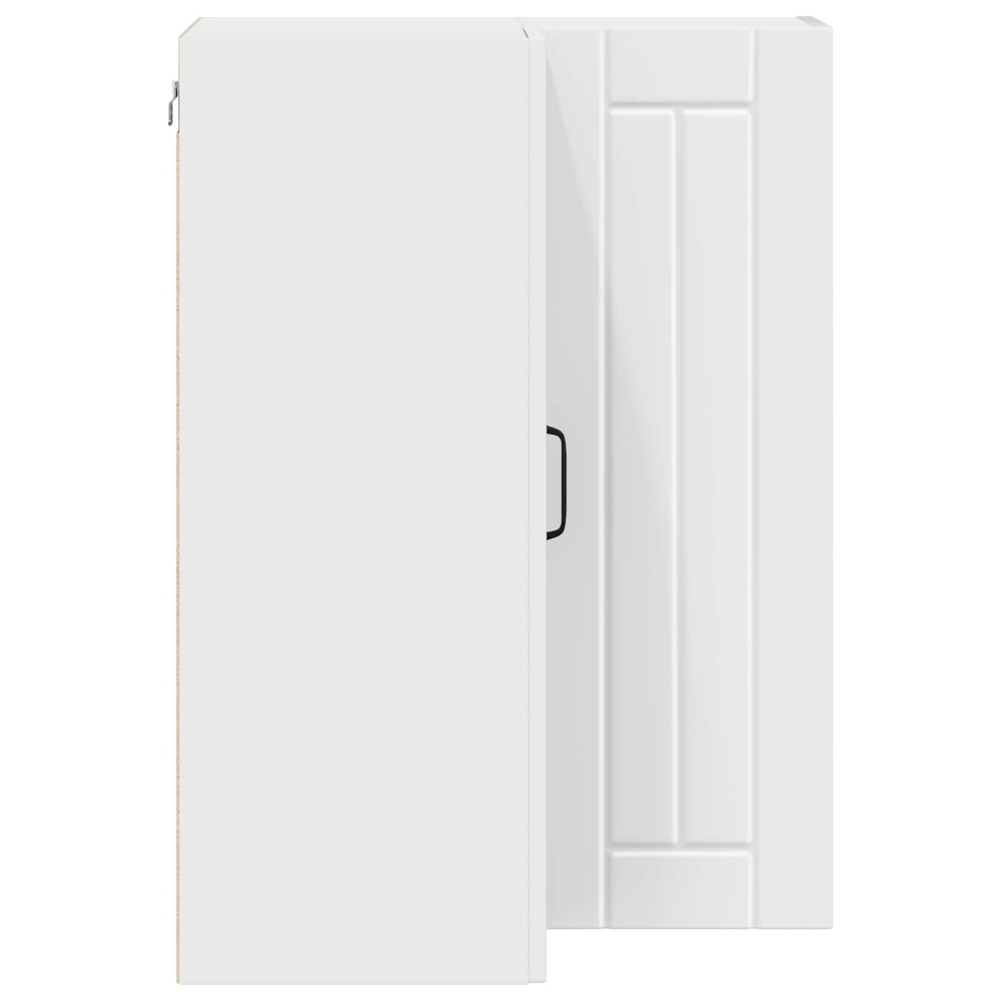 vidaXL Wall Corner Cabinet LUCCA White 57 x 57 x 80 cm Engineered Wood