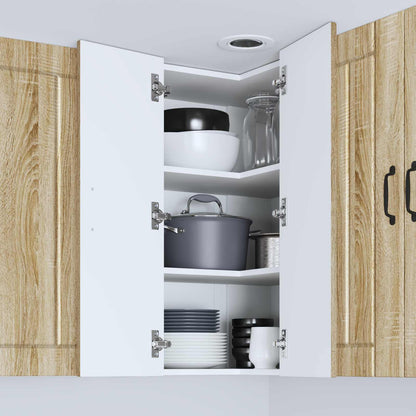vidaXL Wall Corner Cabinet LUCCA Sonoma Oak 57 x 57 x 80 cm