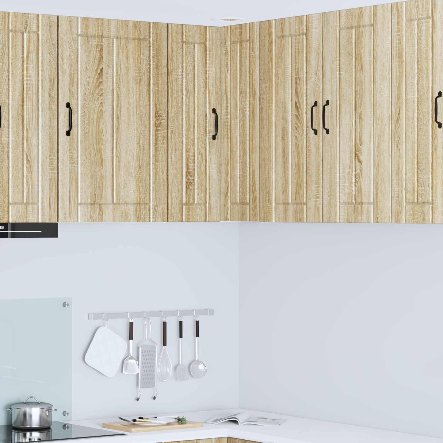 vidaXL Wall Corner Cabinet LUCCA Sonoma Oak 57 x 57 x 80 cm