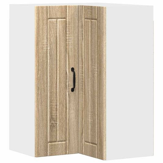 vidaXL Wall Corner Cabinet LUCCA Sonoma Oak 57 x 57 x 80 cm