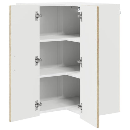 vidaXL Wall Corner Cabinet LUCCA Sonoma Oak 57 x 57 x 80 cm