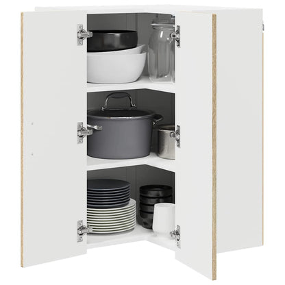 vidaXL Wall Corner Cabinet LUCCA Sonoma Oak 57 x 57 x 80 cm