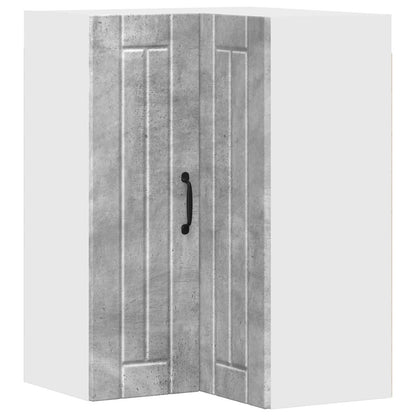 vidaXL Wall Corner Cabinet LUCCA Concrete Grey 57 x 57 x 80 cm