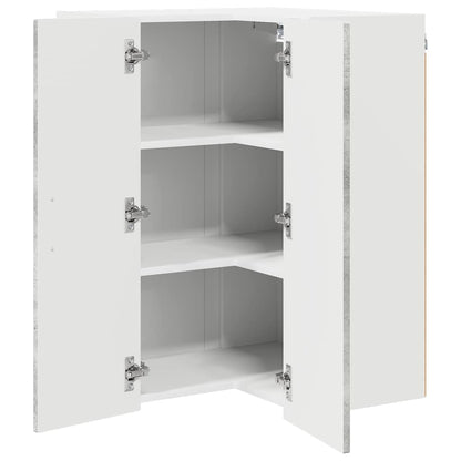 vidaXL Wall Corner Cabinet LUCCA Concrete Grey 57 x 57 x 80 cm