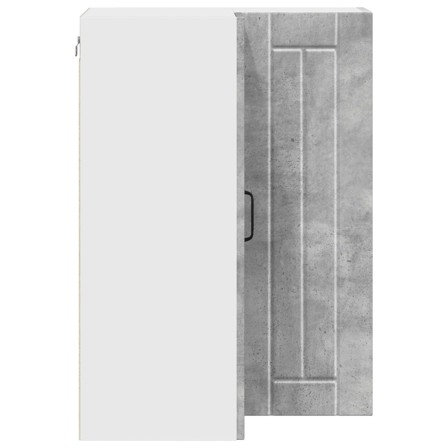vidaXL Wall Corner Cabinet LUCCA Concrete Grey 57 x 57 x 80 cm