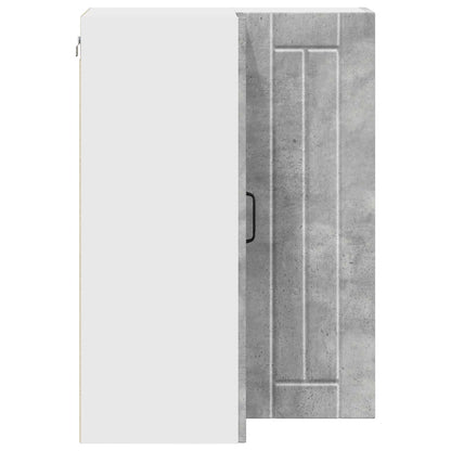 vidaXL Wall Corner Cabinet LUCCA Concrete Grey 57 x 57 x 80 cm