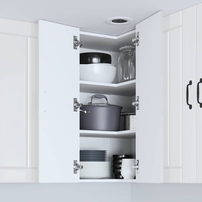vidaXL Wall Corner Cabinet LUCCA High Gloss White 57 x 57 x 80 cm