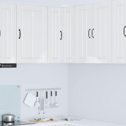 vidaXL Wall Corner Cabinet LUCCA High Gloss White 57 x 57 x 80 cm