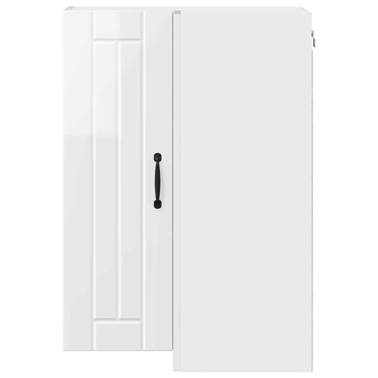 vidaXL Wall Corner Cabinet LUCCA High Gloss White 57 x 57 x 80 cm