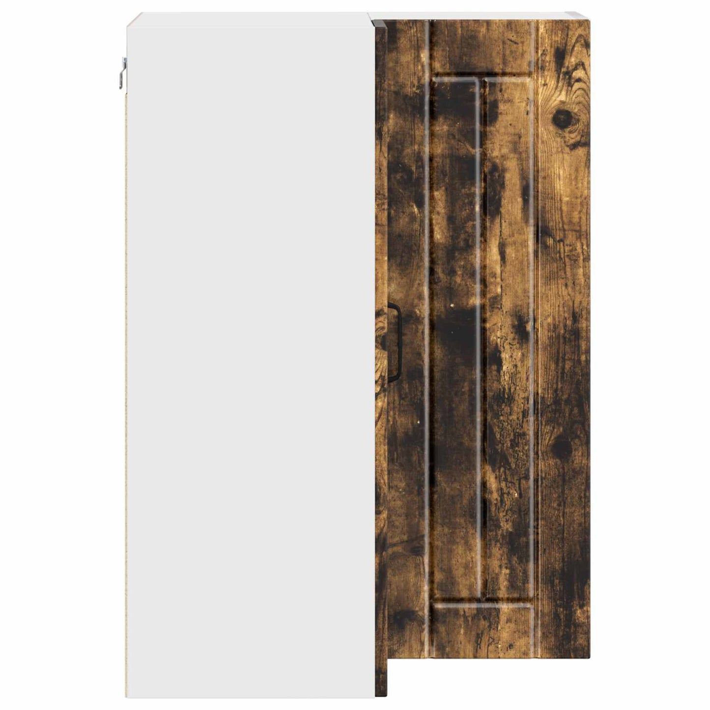 vidaXL Wall Corner Cabinet LUCCA Smoked Oak 57 x 57 x 80 cm
