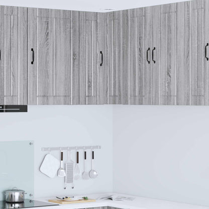 vidaXL Wall Corner Cabinet LUCCA Grey Sonoma 57 x 57 x 80 cm