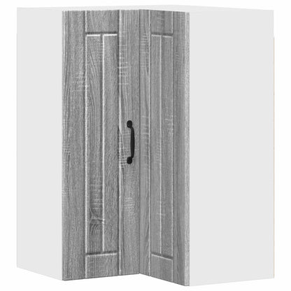 vidaXL Wall Corner Cabinet LUCCA Grey Sonoma 57 x 57 x 80 cm