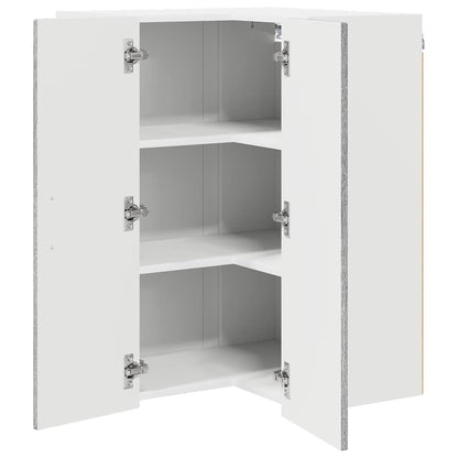 vidaXL Wall Corner Cabinet LUCCA Grey Sonoma 57 x 57 x 80 cm