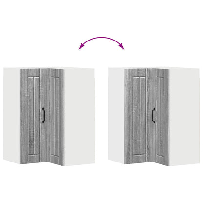 vidaXL Wall Corner Cabinet LUCCA Grey Sonoma 57 x 57 x 80 cm