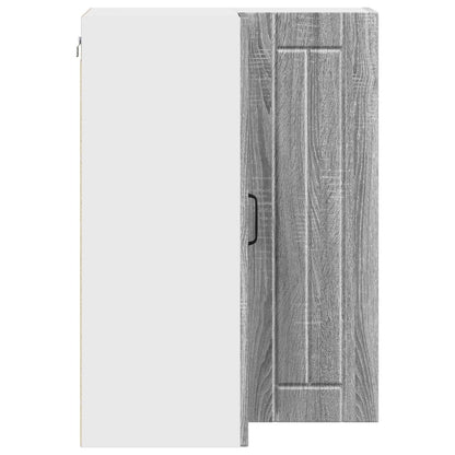 vidaXL Wall Corner Cabinet LUCCA Grey Sonoma 57 x 57 x 80 cm