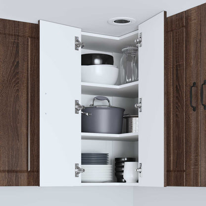 vidaXL Wall Corner Cabinet LUCCA Brown Oak 57 x 57 x 80 cm