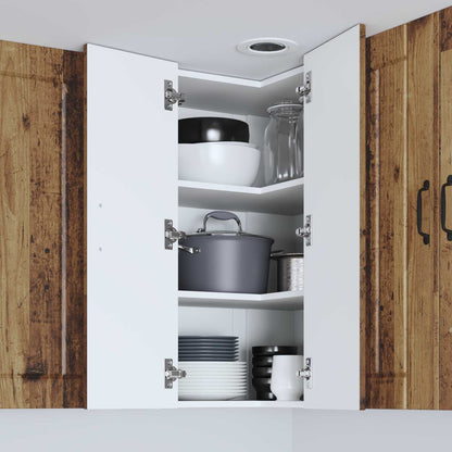 vidaXL Wall Corner Cabinet LUCCA Old Wood 57 x 57 x 80 cm